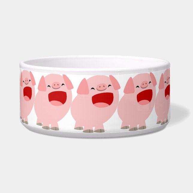 Écuelle Joli Dessin Chantant Cochon Pet Bowl (Devant)