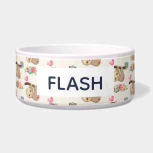 Écuelle Joli fentes Brown accroché à l'envers Motif vers l