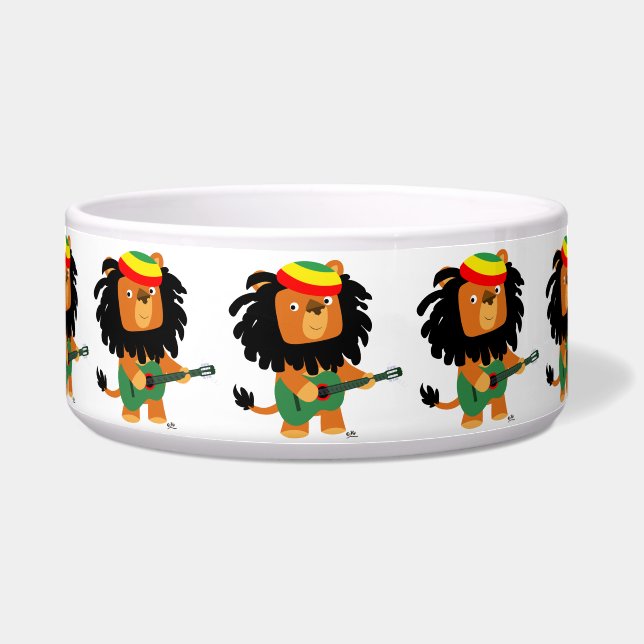 Écuelle Joli Lion caricaturale de Sion Pet Bowl (Devant)