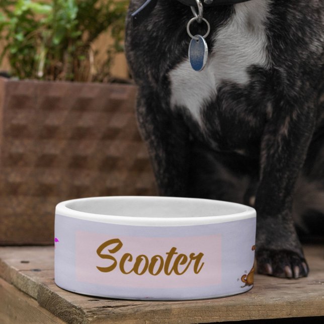 Écuelle Jolie plante cœur de chien marron (Créateur téléchargé)