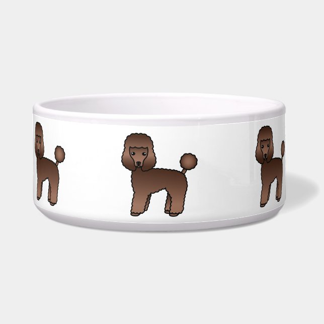 Écuelle Jolis chiens caniches jouets de dessin animé avec  (Devant)