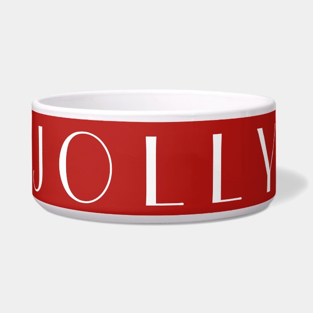 Écuelle Jolly Moderne Typographie Rouge Pet de Noël (Devant)