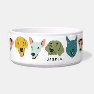 Écuelle Joyeux Chiens de Dapper Personnalisé