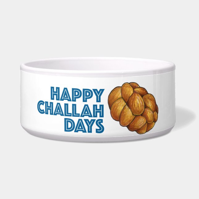 Écuelle Joyeux Jours de Challah Juif Fête Pain Hanoukka (Devant)