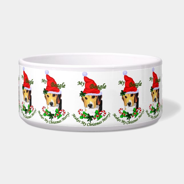 Écuelle Joyeux Noël beagle (Devant)