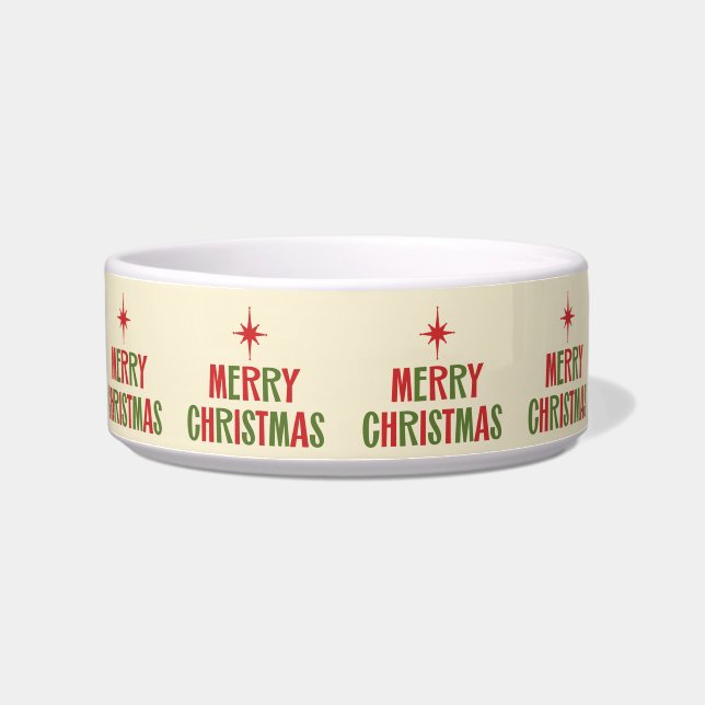 Écuelle Joyeux Noël Fun Retro Lettres rouge et vert (Gauche)