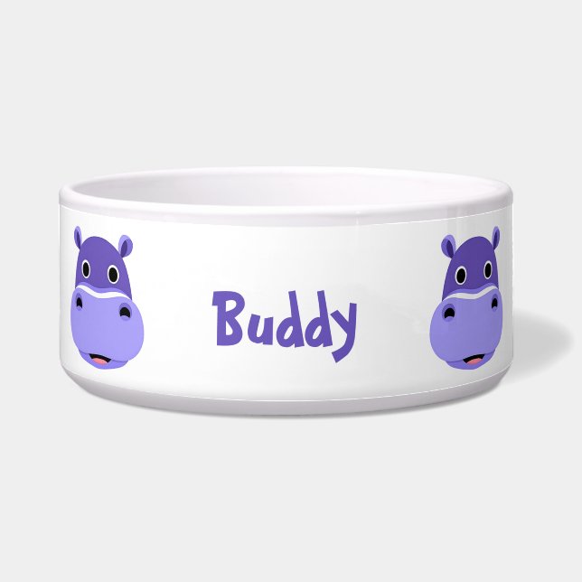 Écuelle Joyeux visage violet hippo (Devant)