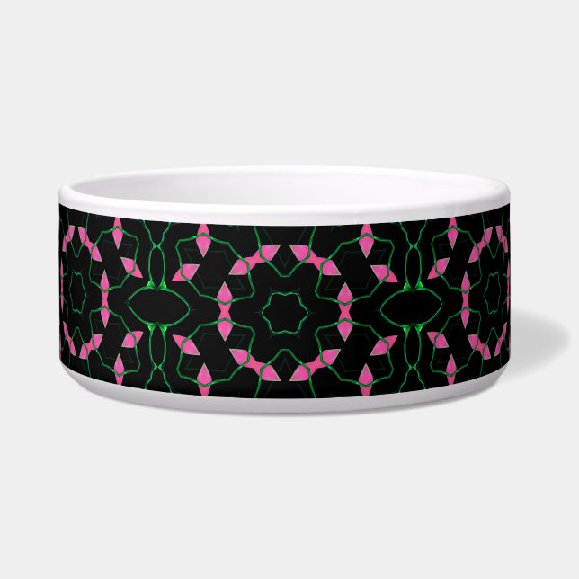 Écuelle Kaleidoscope Émeraude et Rose  (Devant)