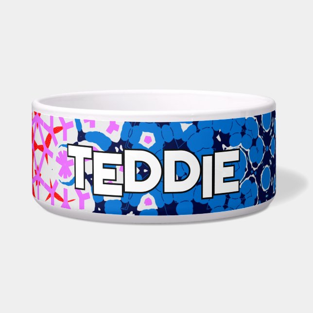 Écuelle Kaleidoscopique bleu et rose (Devant)