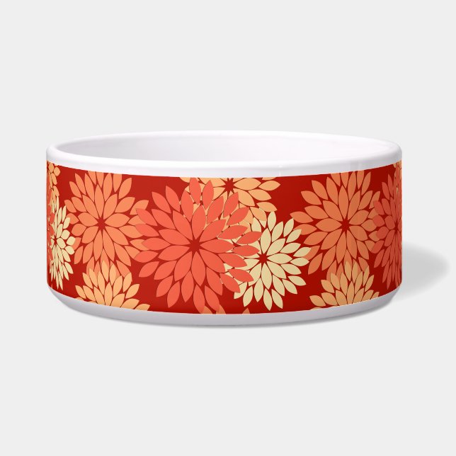 Écuelle Kimono Floral Moderne Impression, Mandarin Orange (Devant)