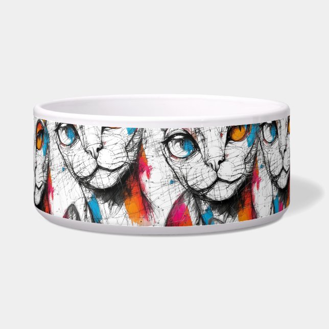 Écuelle Kitty la curieuse (Devant)