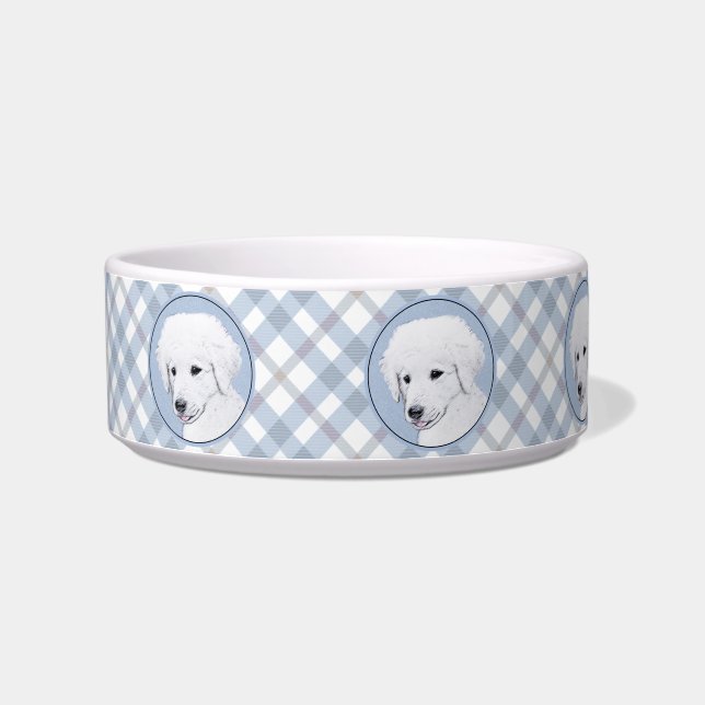 Écuelle Kuvasz Peinture - Cute Original Chien Art (Gauche)