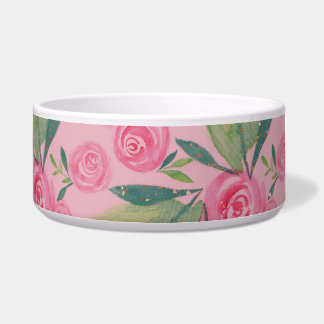 Écuelle La Rosa Aquarelle Pastel Motif Floral Pet Bowl