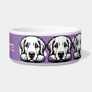 Écuelle Labrador curieux Personnaliser thème Violet