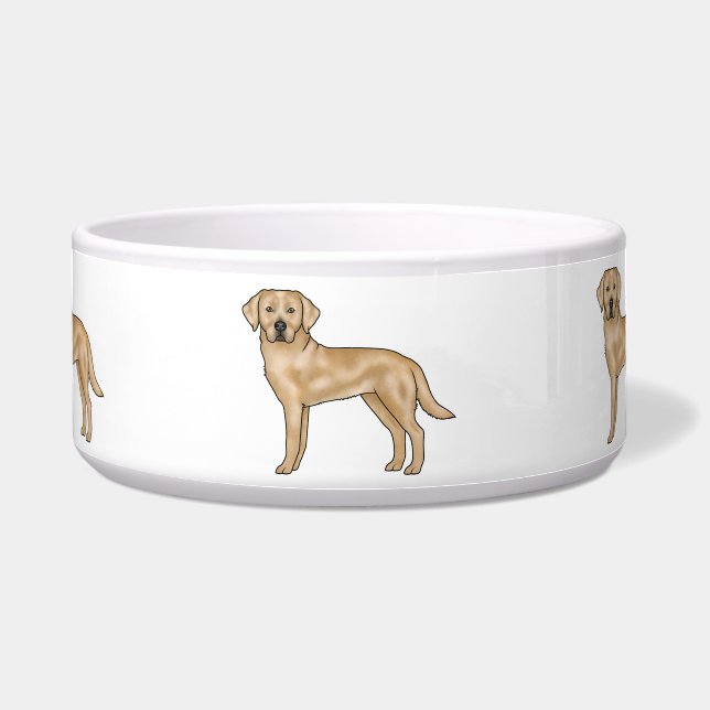 Écuelle Labrador Retriever Jaune Chien de Dessin Animé Mig (Devant)