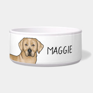 Écuelle Labrador Retriever Jaune Chien Lab Mignon Nom Pers