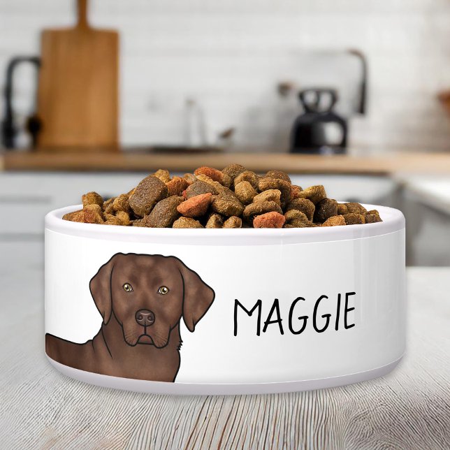 Écuelle Labrador Retriever Labrador chocolat Chien Nom per (Créateur téléchargé)