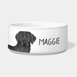 Écuelle Labrador Retriever Noir Chien Lab Mignon Nom Perso