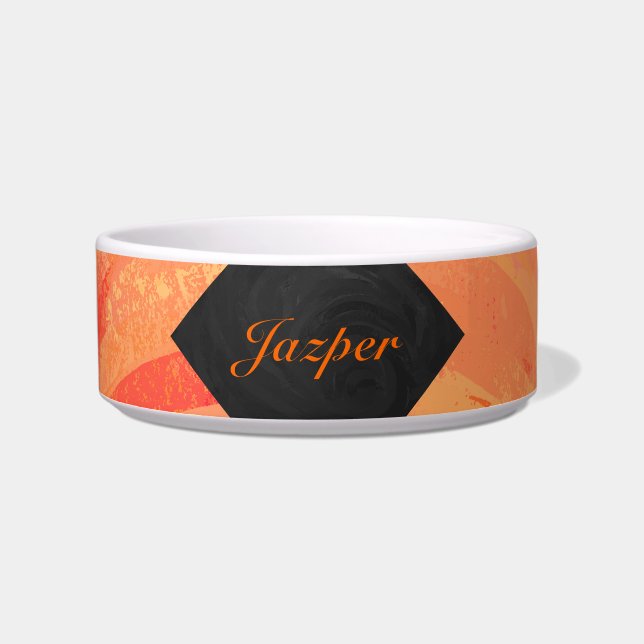 Écuelle Lac Fire Orange et Monogramme noir (Devant)