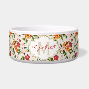 Écuelle L'aquarelle vintage élégante fleurit décoré d'
