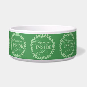 Écuelle Le Bonheur Est Un Bowl De Wreath Verte À L'Intérie