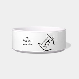 Écuelle Le chat fâché n'a pas été alimenté !