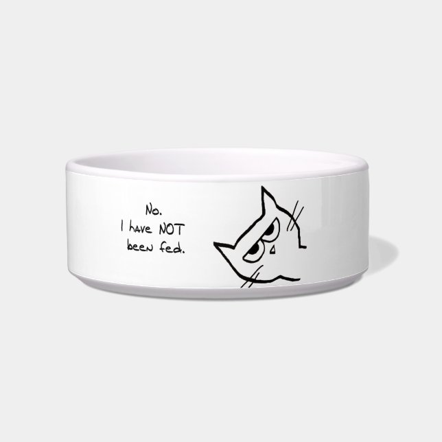 Écuelle Le chat fâché n'a pas été alimenté ! (Gauche)