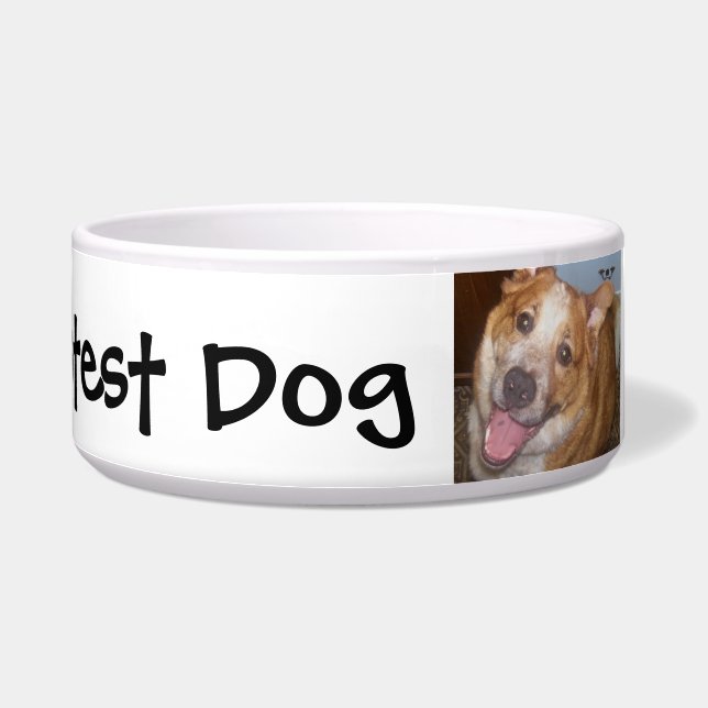 Écuelle Le meilleur chien avec son nom et sa photo (Droite)