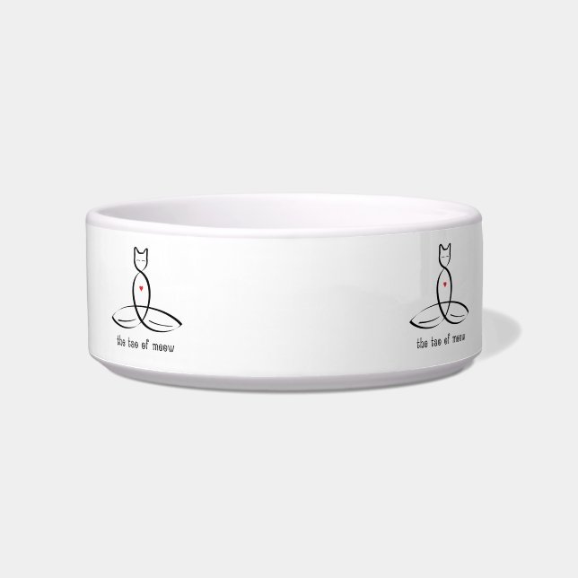 Écuelle Le Tao Of Meow - Texte de style soigné. (Devant)