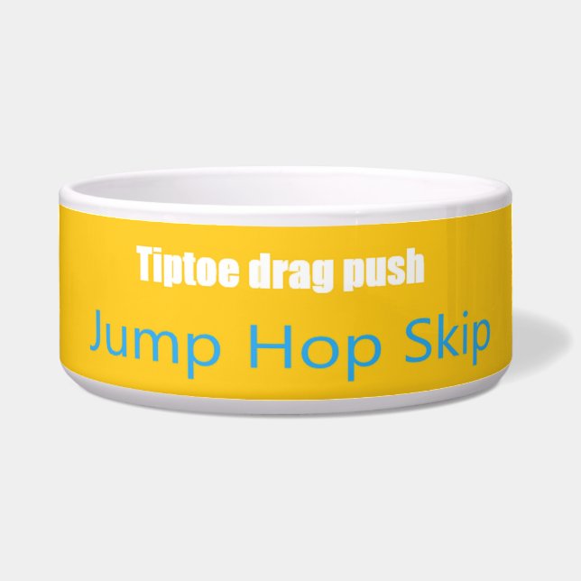 Écuelle Leap Hop Skip Lean Text Design couleurs mélangées (Devant)