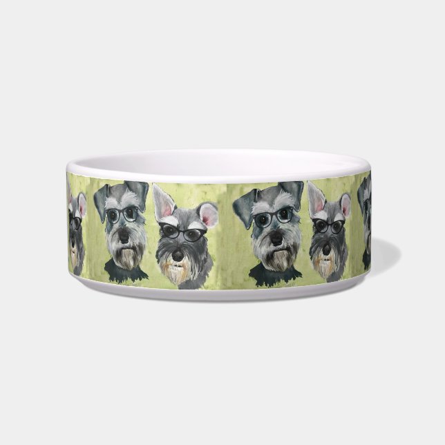 Écuelle L'eau de Schnauzer et bol de nourriture (Gauche)