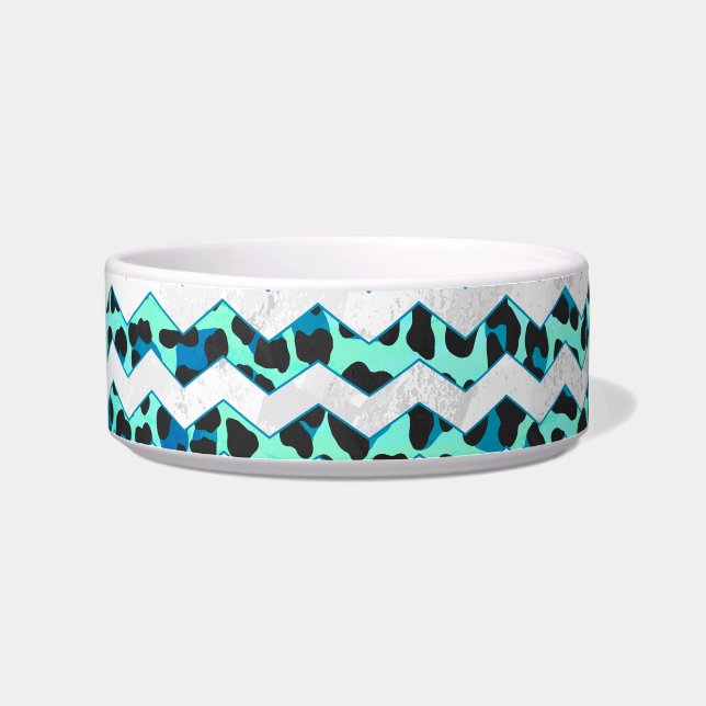 Écuelle Léopard noir et Turquoise (Droite)