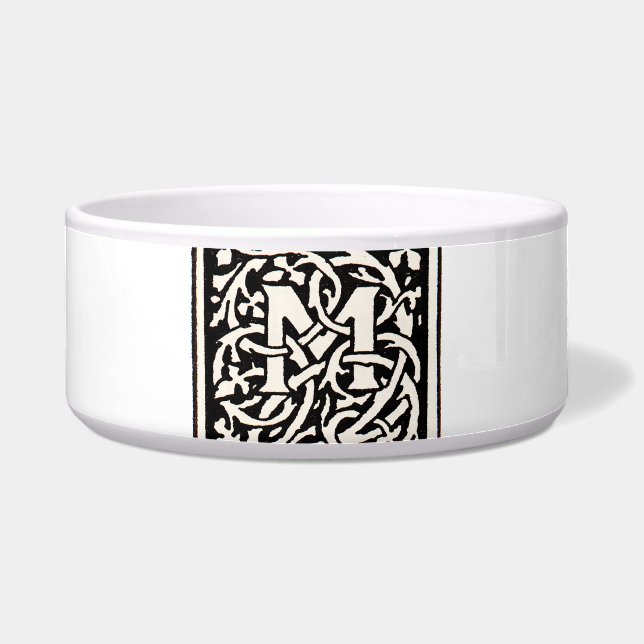 Écuelle LETTRE vintage M ART NOUVEAU (Devant)