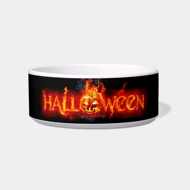 Écuelle Lettres enflammées massives d'Halloween de Slipper (Devant)