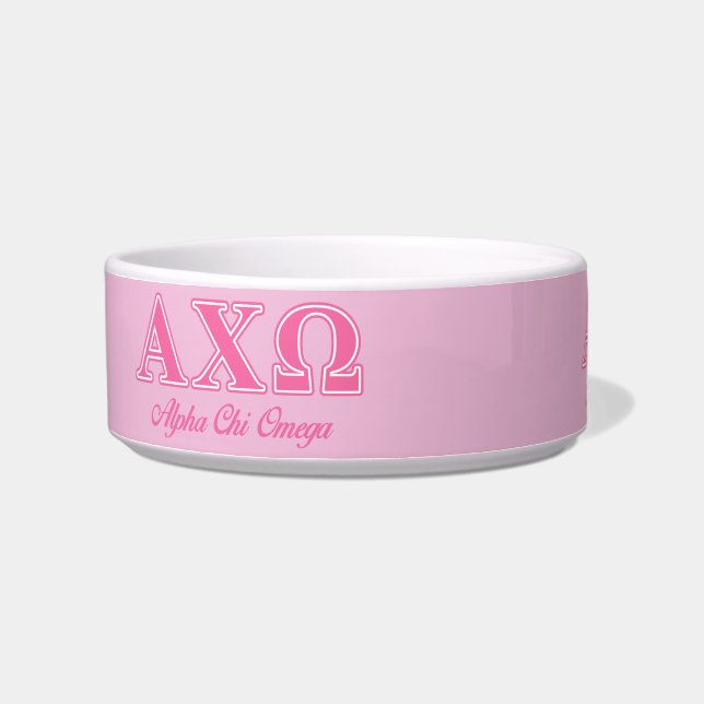Écuelle Lettres roses Alpha Chi Omega (Gauche)