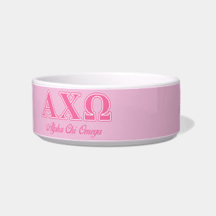 Écuelle Lettres roses d'Omega de Chi d'Alphi