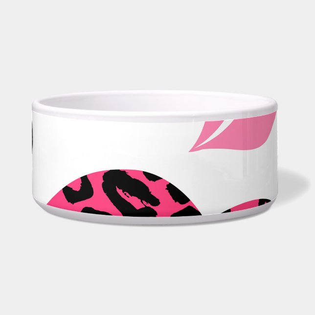 Écuelle Lèvres scintillantes : Motif de mode Leopard (Devant)