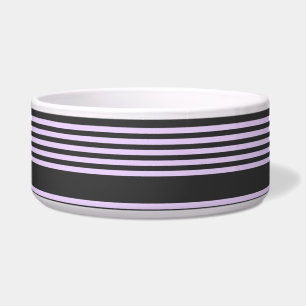 Écuelle Lilac violet et charbon de bois cinq bandes motif