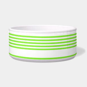 Écuelle Lime vert et blanc cinq bandes motif