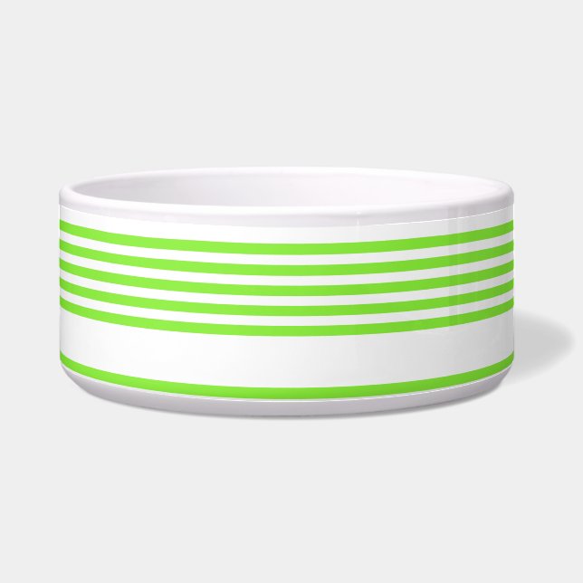 Écuelle Lime vert et blanc cinq bandes motif (Devant)