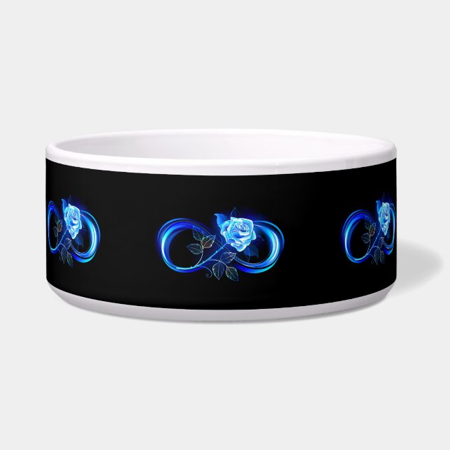 Écuelle L'infini lumineux avec une rose bleue (Devant)