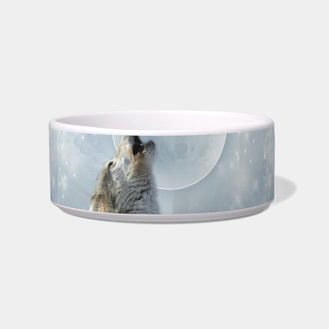 Écuelle Loup Blue Moon Pet Bowls (2 tailles) (Devant)