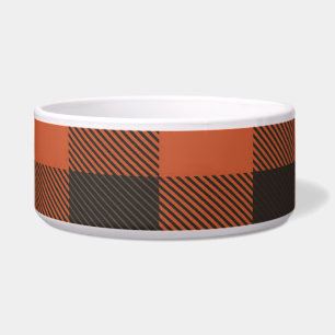 Écuelle Lumineux Orange Et Noir Plaid