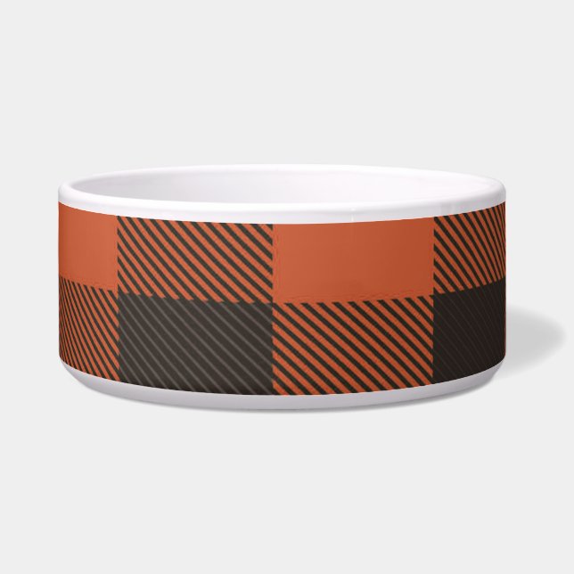 Écuelle Lumineux Orange Et Noir Plaid (Devant)