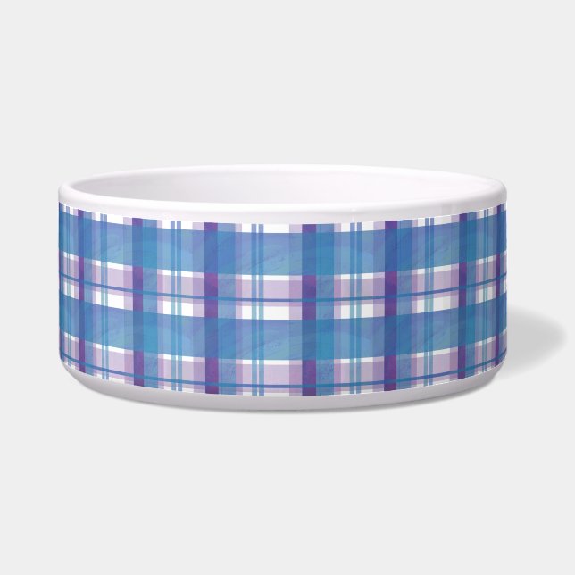 Écuelle Madras Plaid Blue et Purple (Devant)