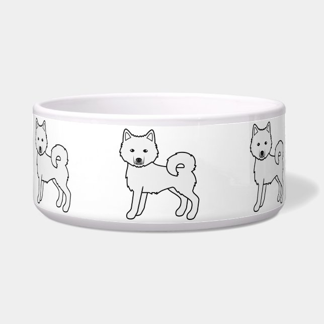 Écuelle Malamute d'Alaska blanc Chiens de dessin animé mig (Devant)