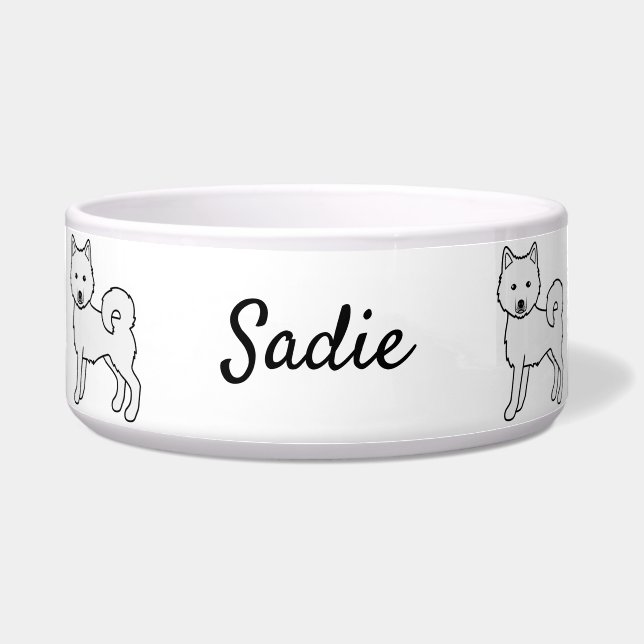 Écuelle Malamute d'Alaska blanc Chiens de dessin animé & N (Devant)