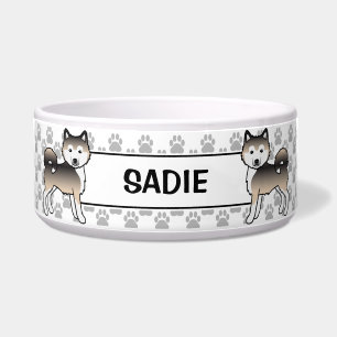 Écuelle Malamute d'Alaska Sable Chiens de dessin animé & N