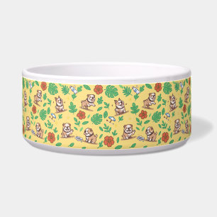 Écuelle Mangeoire pour chien Bulldog Été Floral Mignon Kaw