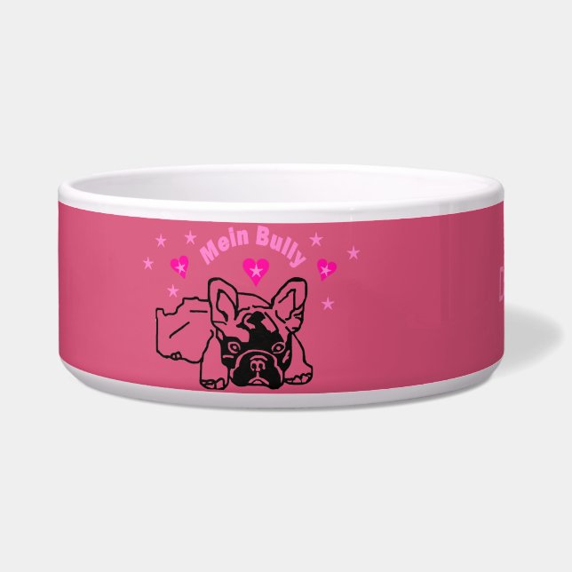 Écuelle Mangeoire pour chiens Bouledogues Français (Devant)